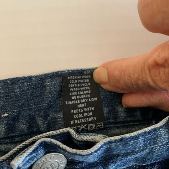 Ralph Lauren, Denim jean shorts with butterfly decals. size 6. Colorful.… - Picture 5 of 8